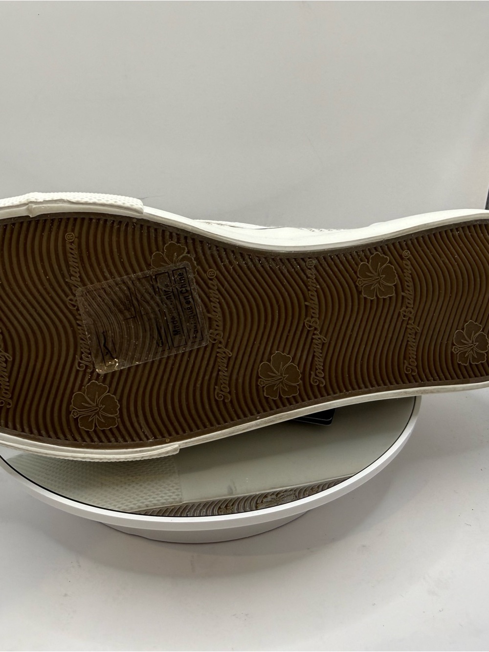 Tommy Bahama Striped Slip-On Espadrille in Cream and Tan - Picture 4 of 8